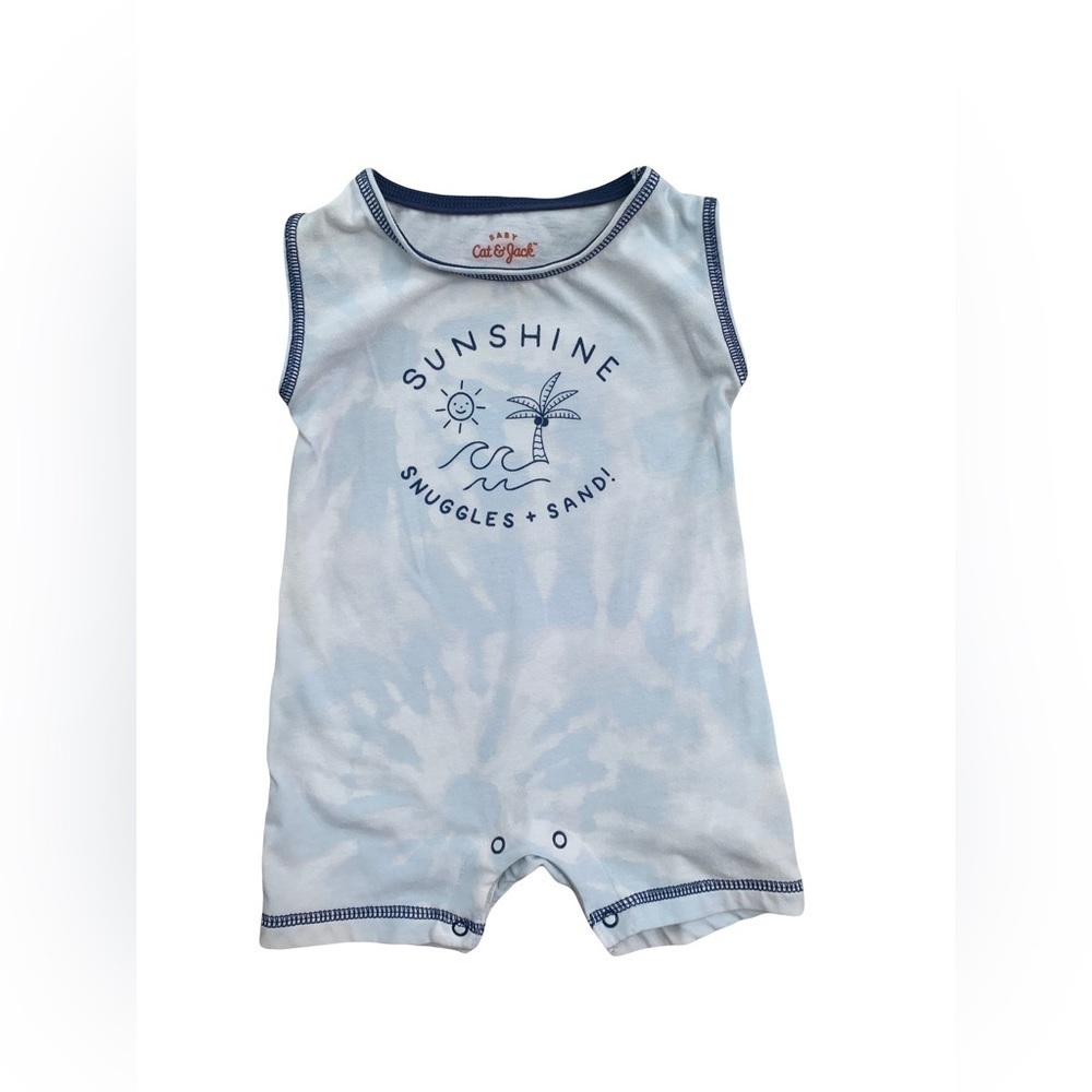 Cat & Jack Size 0-3 Months Sunshine Tie Dye Romper